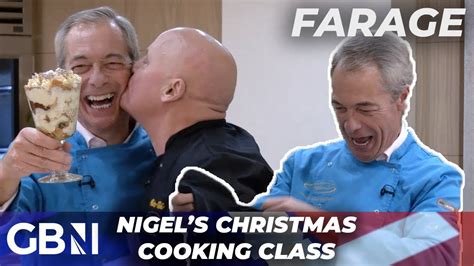 Mamma Mia Nigel Farage Joins Celebrity Chef Aldo Zilli For A Christmas Cooking Class Youtube