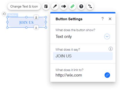 Wix Editor Adding And Setting Up A Text Icon Button Help Center