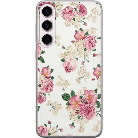 Samsung Galaxy S23 Gennemsigtig Cover Retro Blomster E755