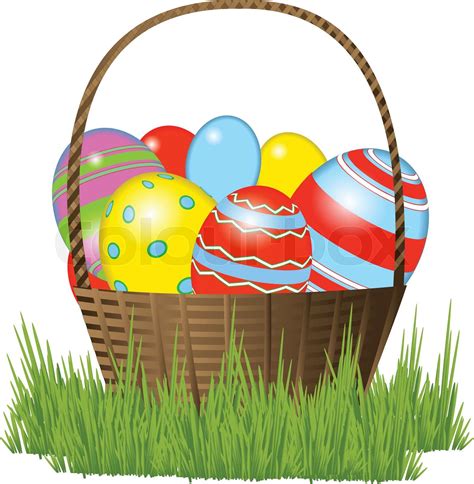 EASTER BASKET Stock Vector Colourbox