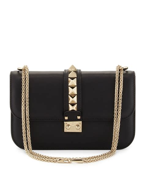 Valentino Rockstud Flap Shoulder Bag In Black Lyst