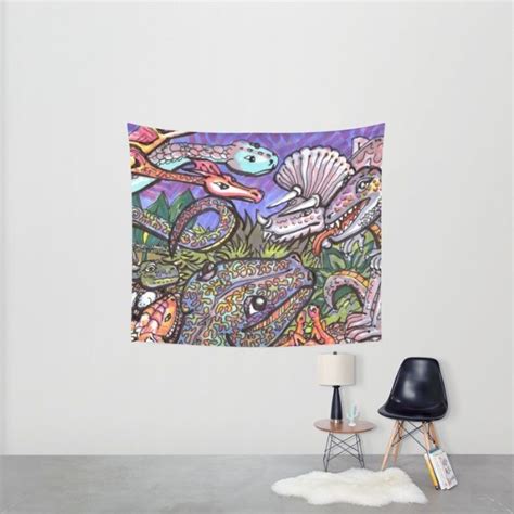 Jurassic Dinosaurs Hanging Out Wall Tapestry By Douglas Mooney Society6 Tapestry Wall