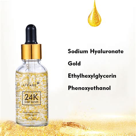 24k Gold Foil Hyaluronic Acid Essence Vitamin C Anti Aging Serum