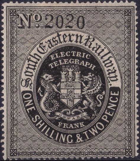 Stamp Coat Of Arms Of The South Eastern Railway United Kingdom Of