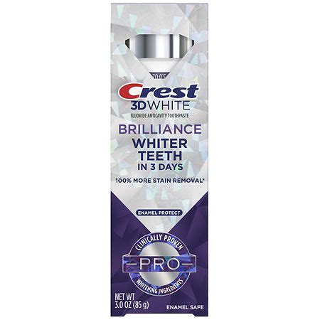 Crest D White Brilliance Pro Enamel Protect Toothpaste Oz Walmart