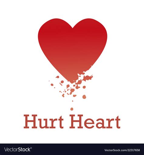 Hurt heart lonely valentines day Royalty Free Vector Image