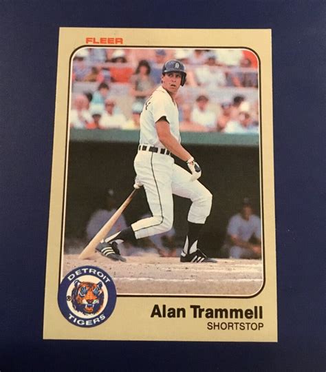 Fleer Alan Trammell Detroit Tigers Great Baseball Card Ebay