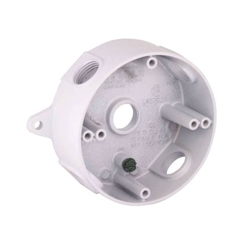 4 In Round Weatherproof Electrical Box Aluminum Five 1