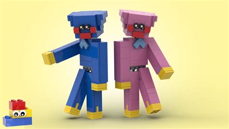 Huggy Wuggy And Kissy Missy But In Minecraft And Made Of LEGO Poppy