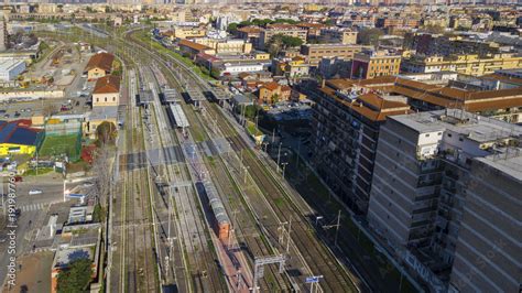 Aerial View Of The Tuscolana Station In Rome In Italy Around The