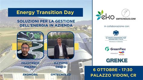 Energy Transition Day L Energia In Azienda Ekomobil