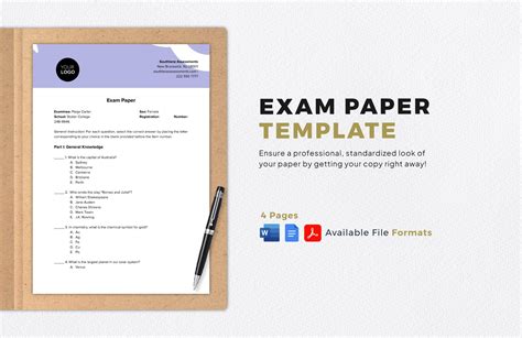 Quiz Word Template in Word, PDF, Google Docs - Download | Template.net