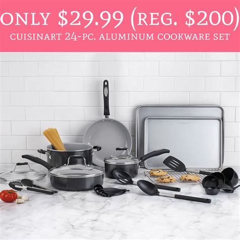 Only Reg Cuisinart Pc Aluminum Cookware Set Deal Hunting Babe