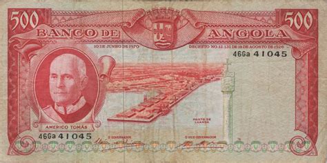 Angola Billet Colonie Portugaise De Escudos Americo Tom S