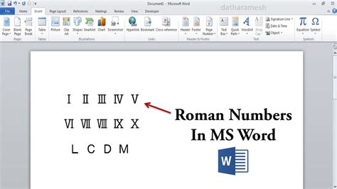 How To Use Roman Letters In Ms Word Printable Templates Free