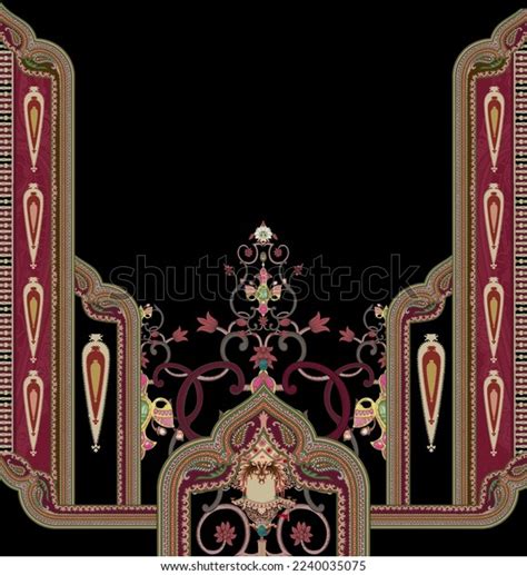 Traditional Islamic Arch Style Motifs Botanical Stock Illustration 2240035075 | Shutterstock