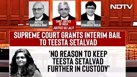 Activist Teesta Setalvad Gets Bail In Gujarat Conspiracy Case From