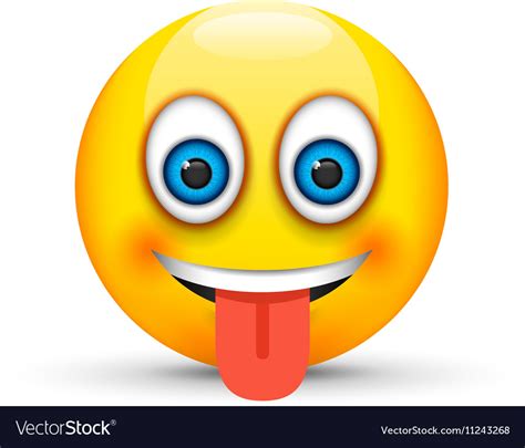 Tongue out emoji Royalty Free Vector Image - VectorStock