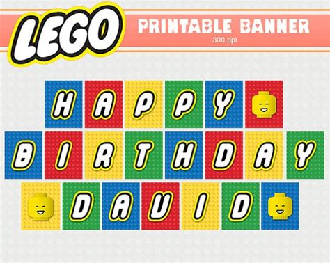 Happy Birthday Lego Banner Printable Lego Banner Lego Birthday Banner