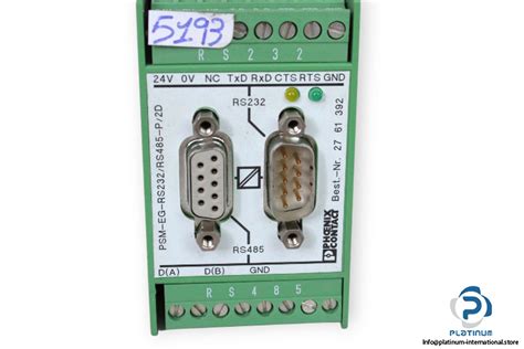 PHOENIX CONTACT PSM EG RS232 RS485 P 2D INTERFACE CONVERTER Platinum