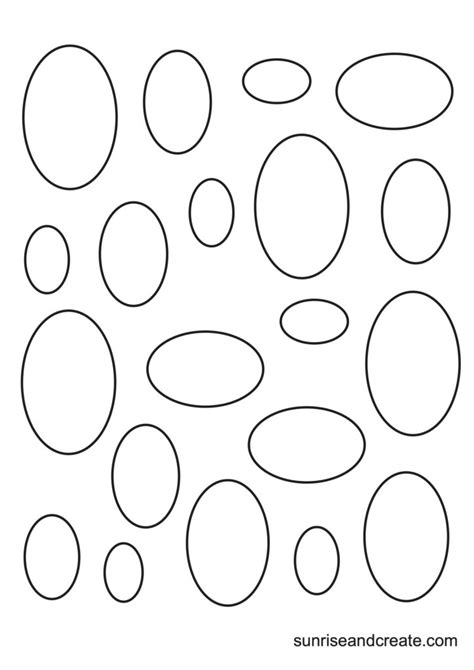 Free Printable Oval Templates Sunrise And Create