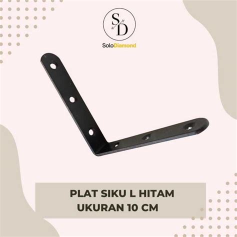 Siku L 100 X 100 Mm Stainless HITAM 10 Rak Penyangga Kayu Plat Ambalan