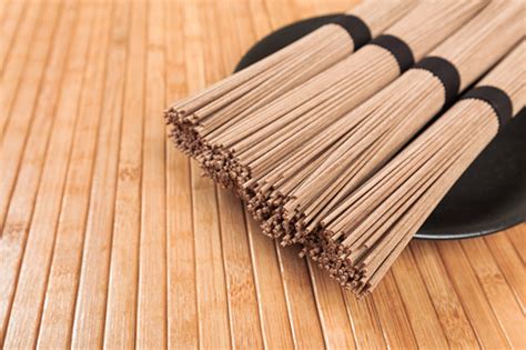 Mie Soba Closeup Bahan Makanan Mentah Mie Soba Soba Soba Kering Makanan