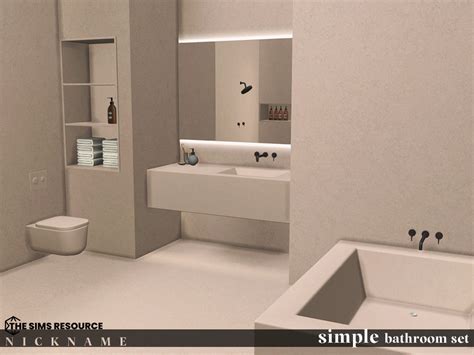 NICKNAME Sims4 S Simple Bathroom In 2023 Sims 4 Kitchen Sims 4 Cc