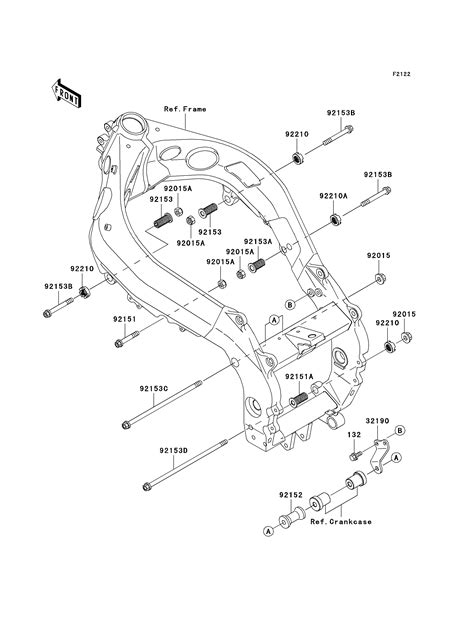 SUPPORT MOTEUR POUR NINJA ZX 9R ZX900 F1P ARGENT 2002 Esprit KAWASAKI