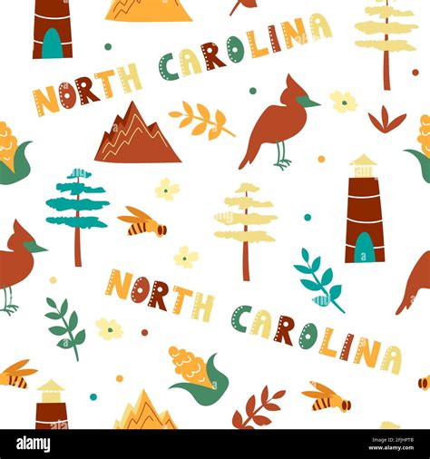 Colección USA Ilustración vectorial del tema de Carolina del Norte