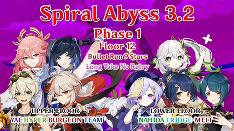 Spiral Abyss Phase Floor Bullet Run Stars Yae Hyper