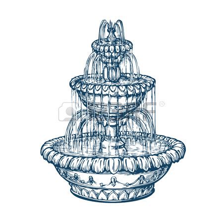 Water Fountain Drawing at GetDrawings | Free download