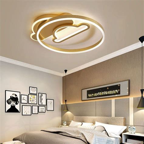 Plafonnier LED rond double nuage en aluminium acrylique pour chambre à