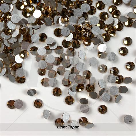 Flatback Light Topaz Ss10 Rhinestones 10 Gross Flatbackss10