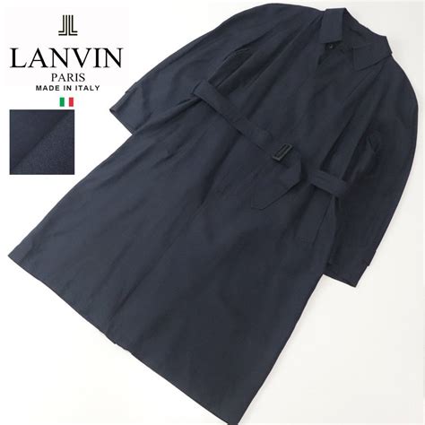 【目立った傷や汚れなし】参考価格25万円 美品 イタリア製 Lanvin Paris ランバン 絹 シルク100％ ステンカラーコート