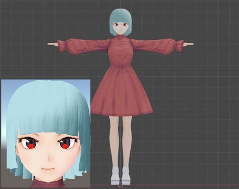 Anime Girl Low Poly 3d Model 20 Blend Fbx Free3d