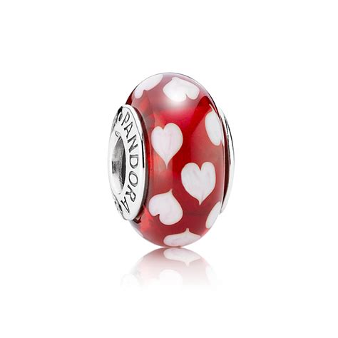 Comprar Charm Cristal De Murano Corazones Rojo PANDORA