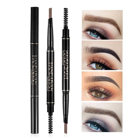 5 Color Automatic Rotating Eyebrow Pencils Double Headed Waterproof