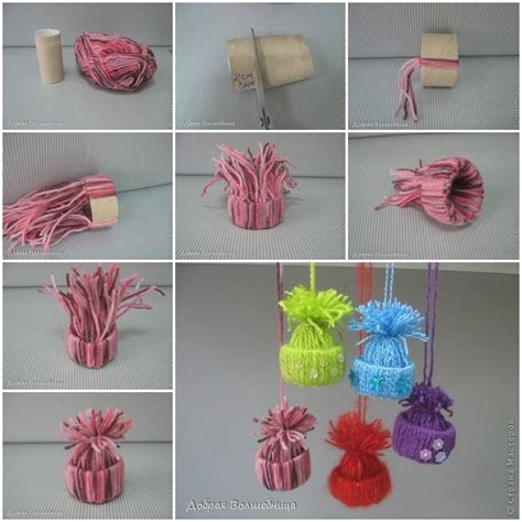 Wonderful DIY Adorable Yarn Hat Ornament