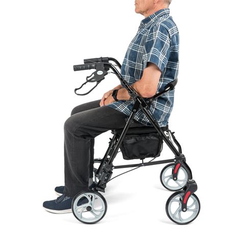 Aluminum Rollator With Cane Holder Medpoint