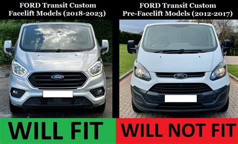 Ford Transit Custom Trail 2018 2023 Raptor Style Matt Black Sport Front Grille Fastlane