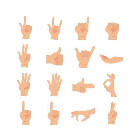 Premium Vector Hand Gesture Illustration Set