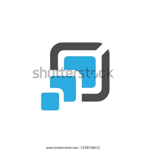 New Geometric Shape Stacked Square Shape Stock Vector Royalty Free