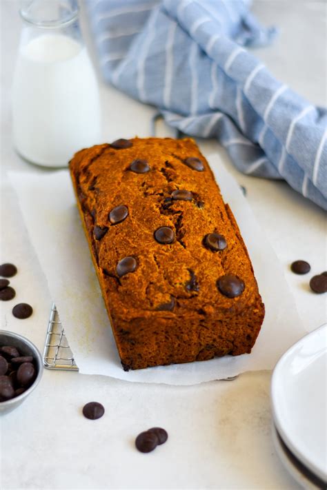 Greek Yogurt Pumpkin Chocolate Chip Bread Made In One Bowl Home Sweet