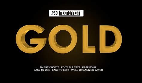 Premium Psd Gold 3d Psd Editable Text Effect Design