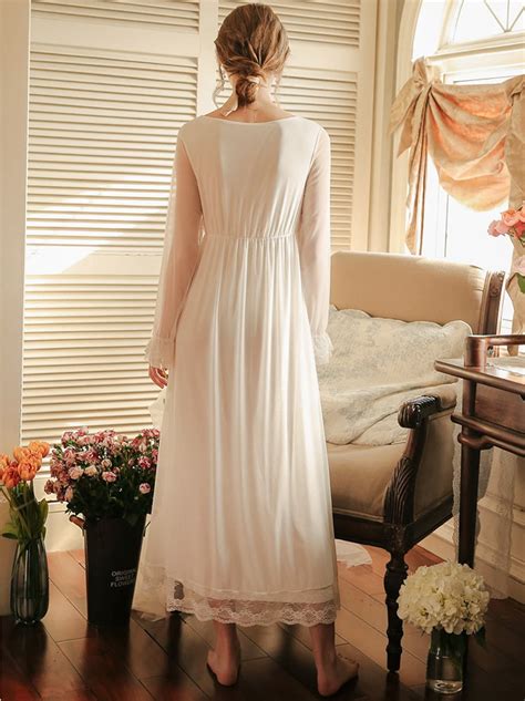 Cotton Nightgown Handmade Victorian Nightgown See Through Etsy