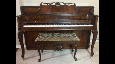 Restored 1948 Baldwin Acrosonic Queen Anne Art Case 42 Console Piano For Sale Youtube