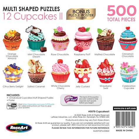 Cra Z Art Roseart Mini Shaped Cupcakes Ii Piece Puzzle