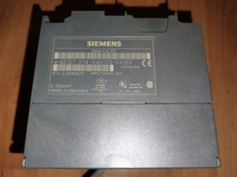 Siemens SIMATIC S7 300 CPU 314 IFM 6ES7314 5AE03 0AB0 Kaufen Auf