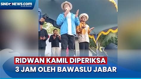 Diperiksa Bawaslu Jabar Ridwan Kamil Tegaskan Tidak Langgar Aturan